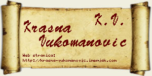 Krasna Vukomanović vizit kartica
